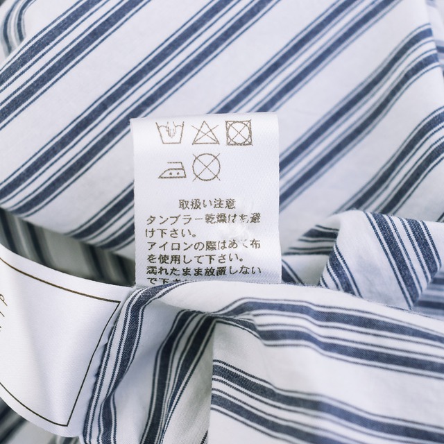 プリット prit 60/1タイプライターストライプ スタンドカラーオーバーサイズシャツ(P81317)ダブルストライプ【レターパックプラス可】