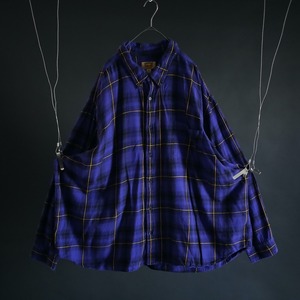 super over silhouette 2 pattern check art design cotton flannel shirt