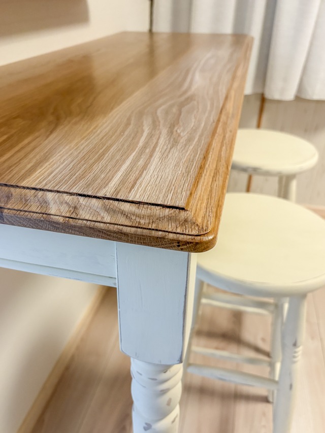 キッチンカウンターテーブル147 (オーダーメイド家具)W1400 カフェ向けレジ台兼テイクアウト台