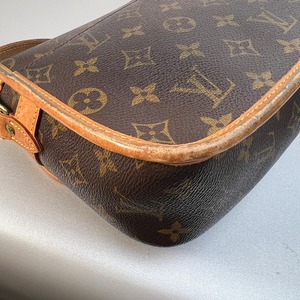 LOUIS VUITTON ルイヴィトン ソローニュ モノグラム レザー ショルダーバッグ ブラウン A-9831