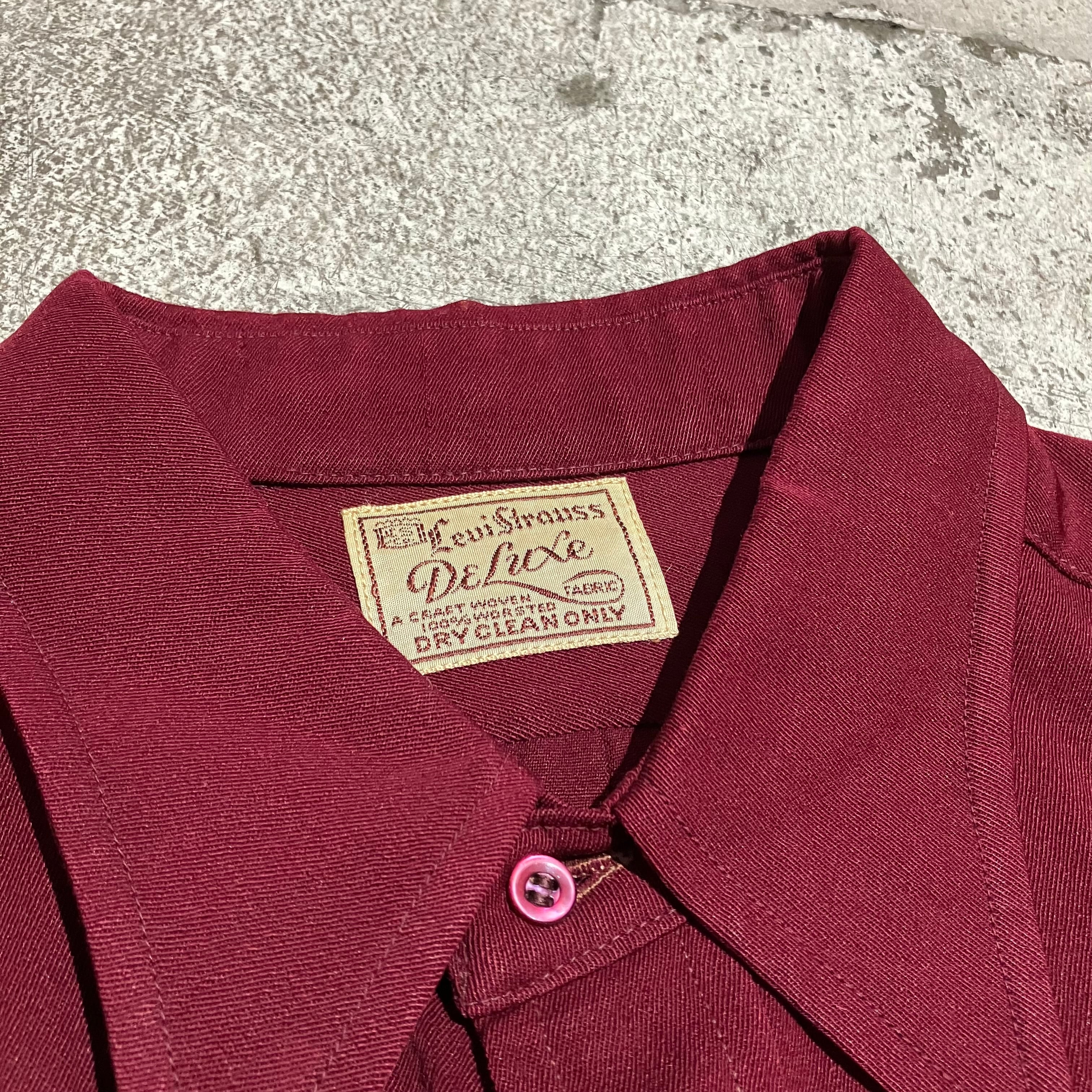 40s~ Levi's DELUXE / リーバイス ギャバジン ウエスタンシャツ 40s~ Levi's DELUXE / リーバイス ギャバジン ウエスタンシャツ