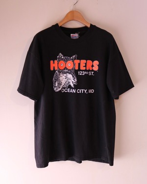 【古着】HOOTERS HANES BEEFY T Black Size XL