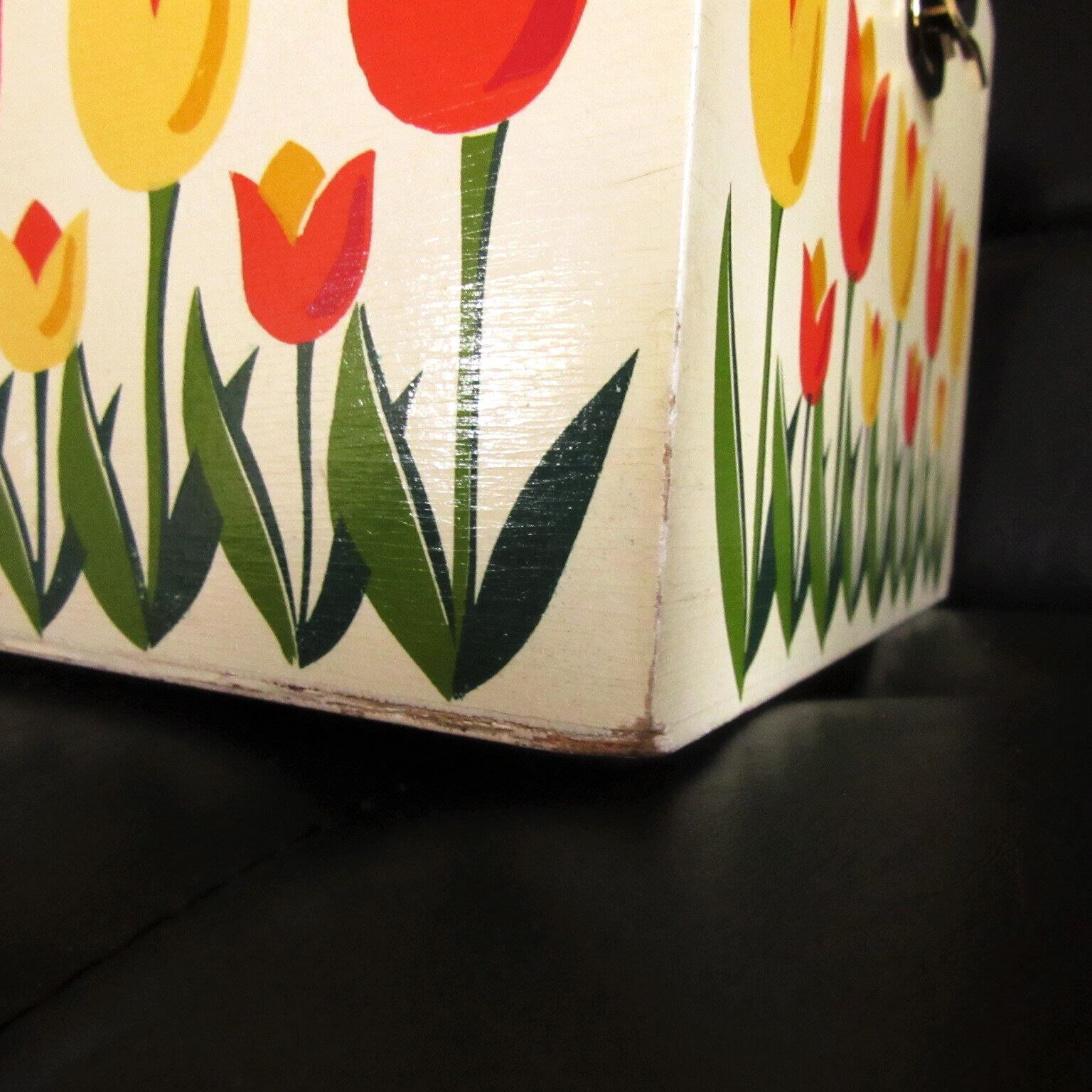 チューリップ模様 木箱バッグ ヴィンテージ | アンティーク着物と和装