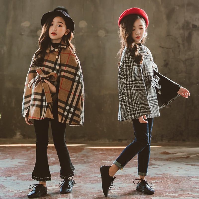 即納】140cmチェック柄ケープ | MERRY MERRY VERY