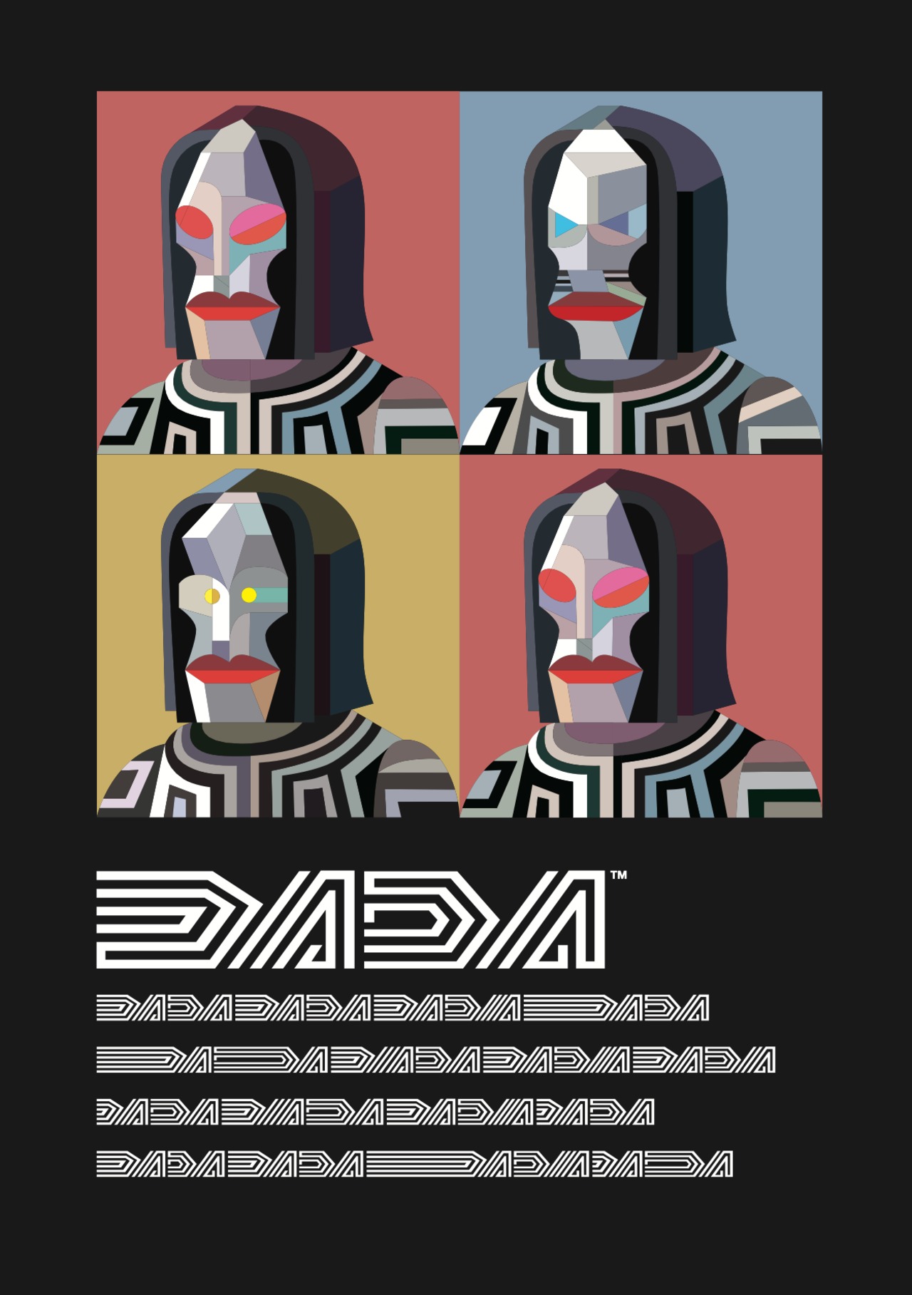 ULTRA Organic Puff T-shirts "DADA" feat.MonkeyDesign