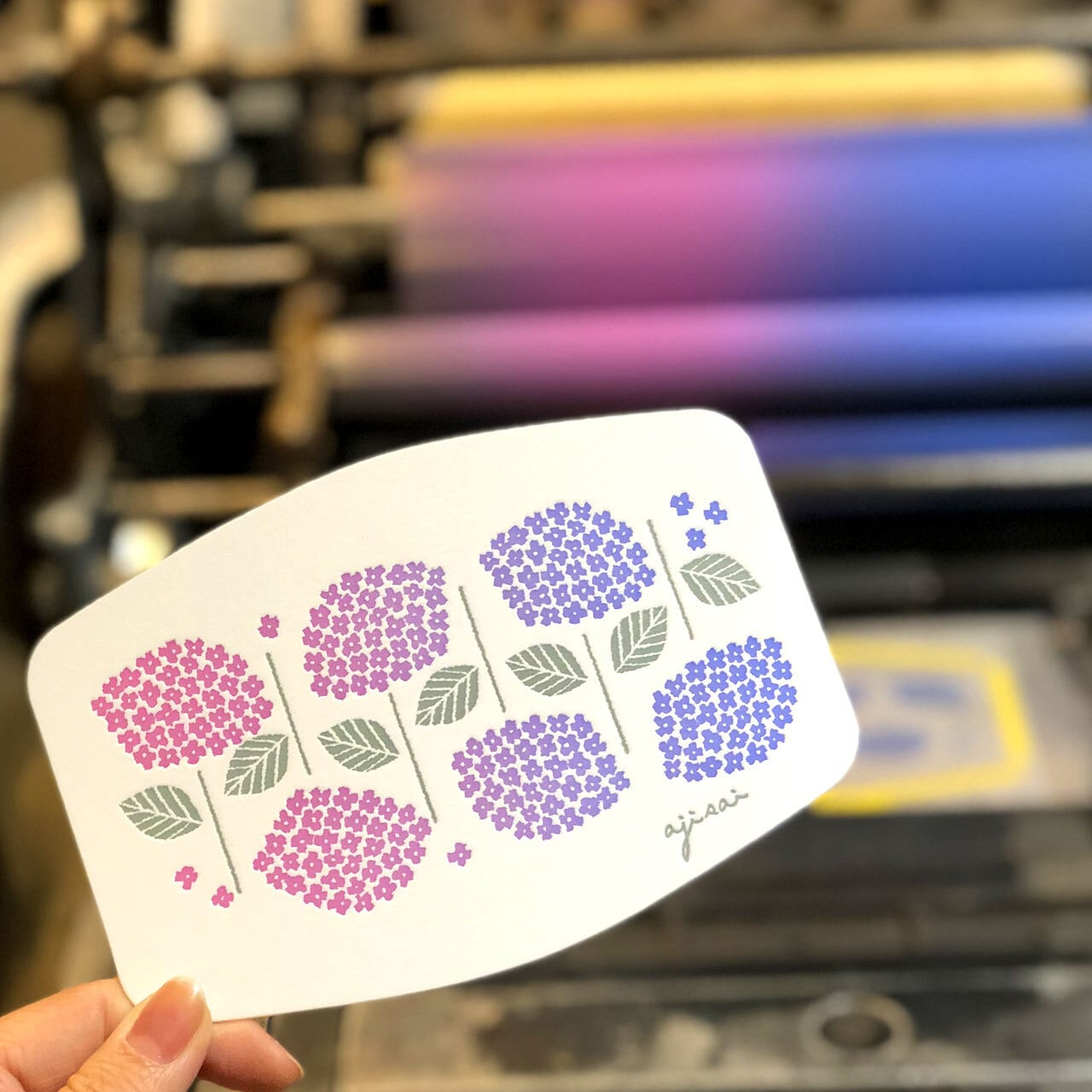 AJISAI CARD / 活版印刷 | Echos Design & Letterpress