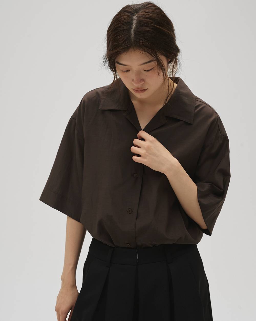 TODAYFUL(トゥデイフル) Silky Halfsleeve Shirts | サウスオレンジ