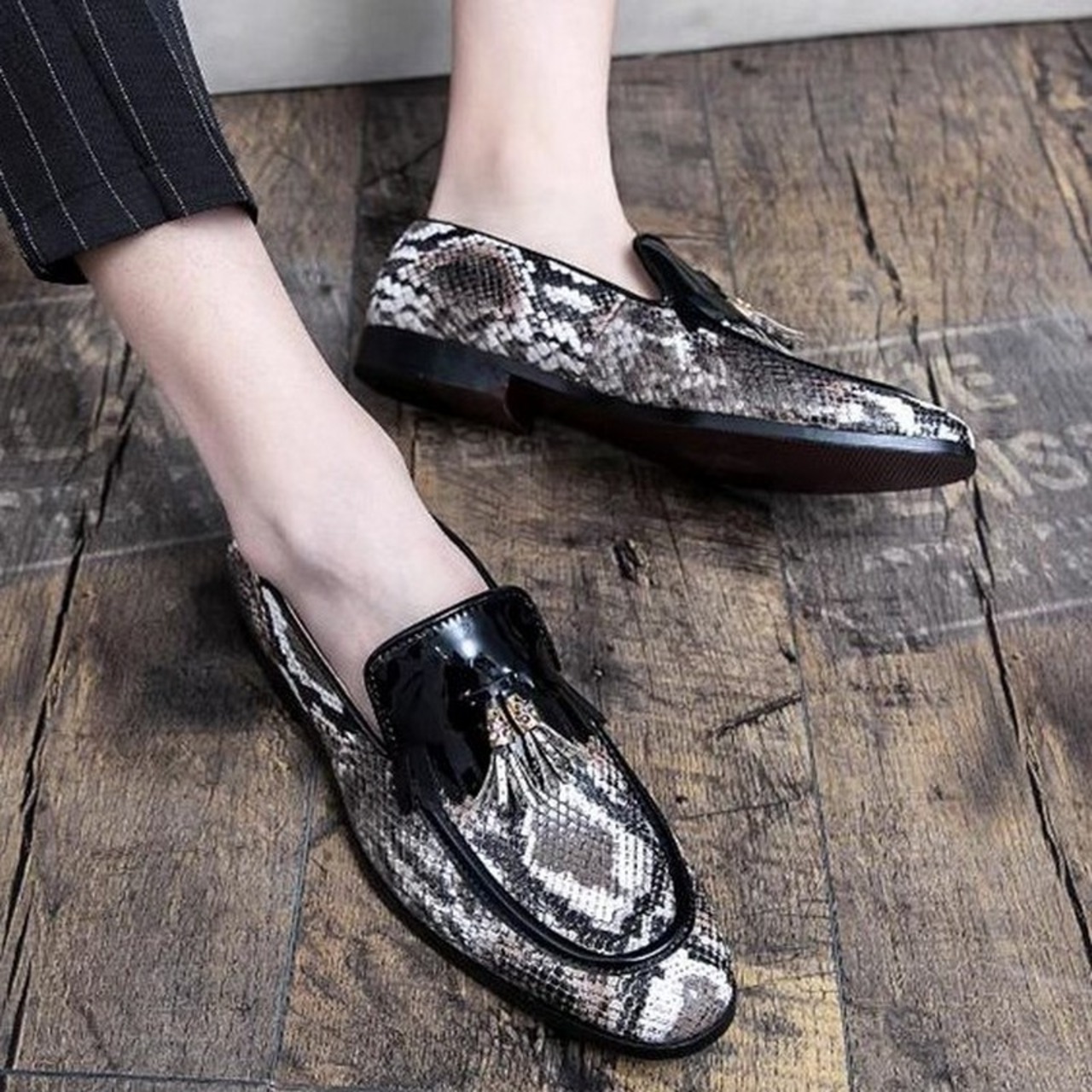 tassel leather shoes 00383