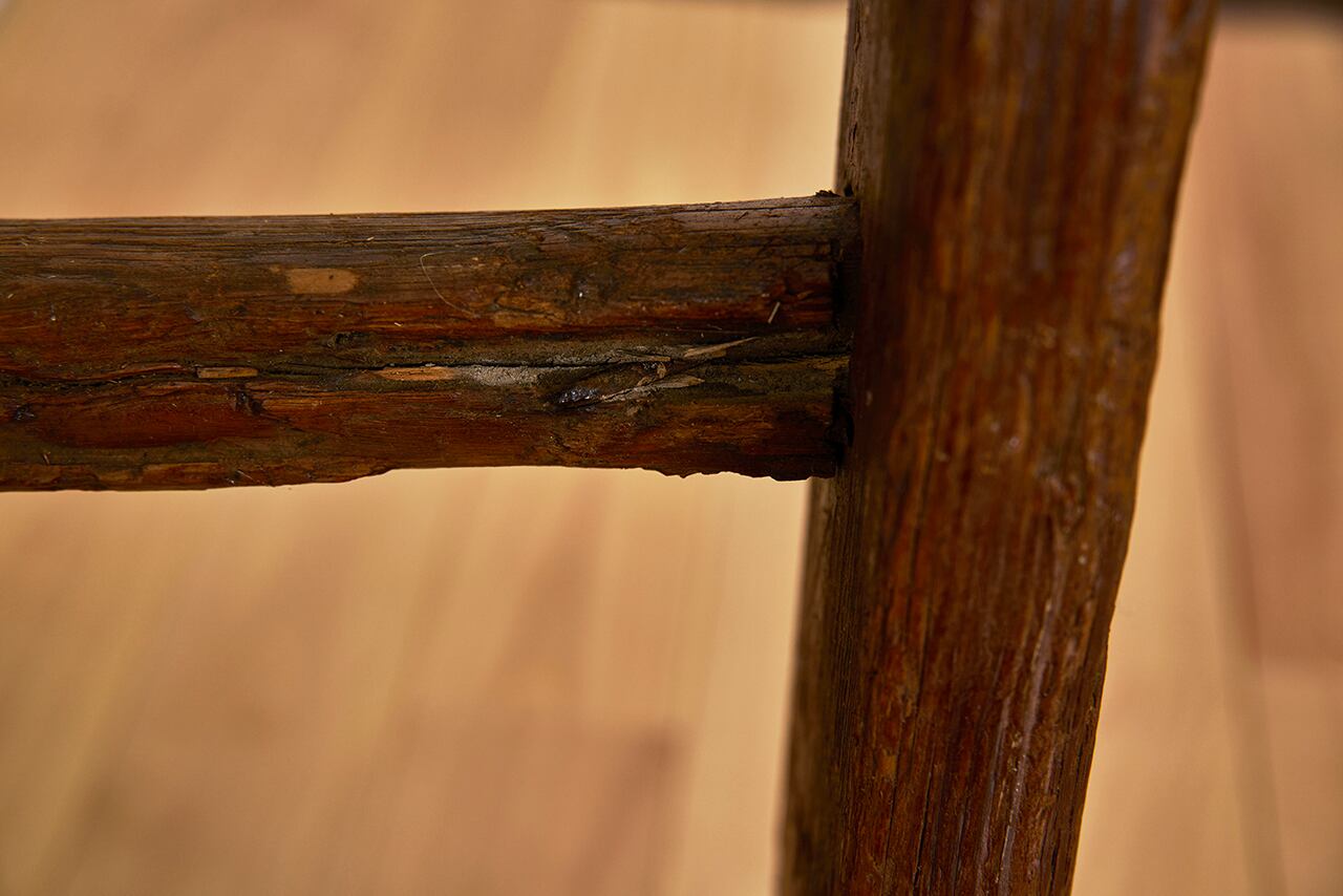 02ヴィンテージ◇スリムサイズの古い木製階段◇梯子 ハシゴ ステップ