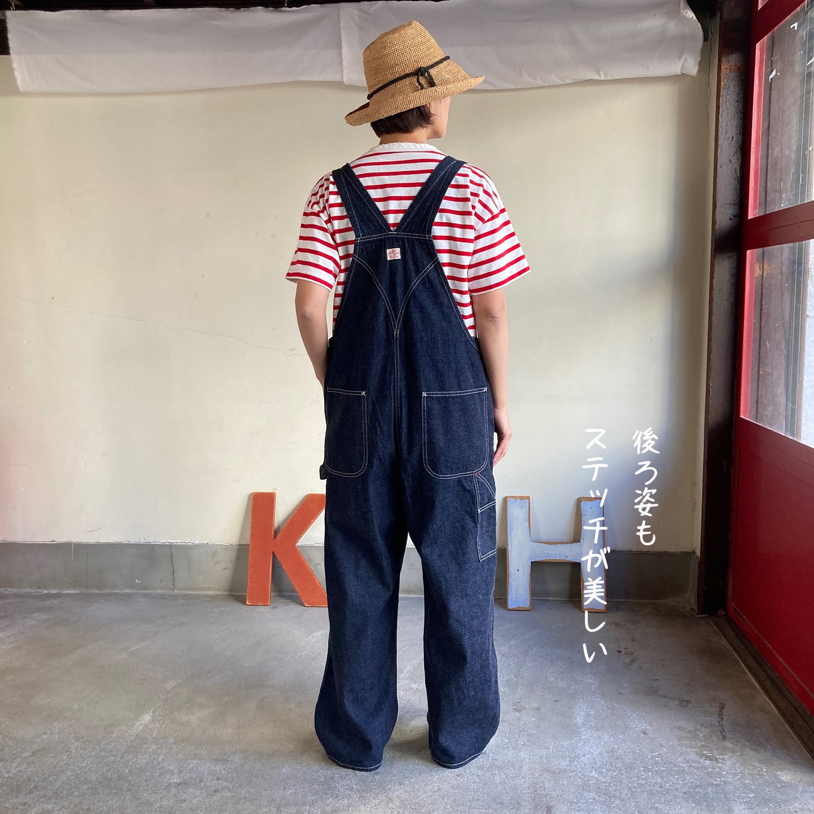 【本日限定価格】phigvel デニムオーバーオール オーセンティックオーバーオール Girl's マルチシーズン/8オンスデニム