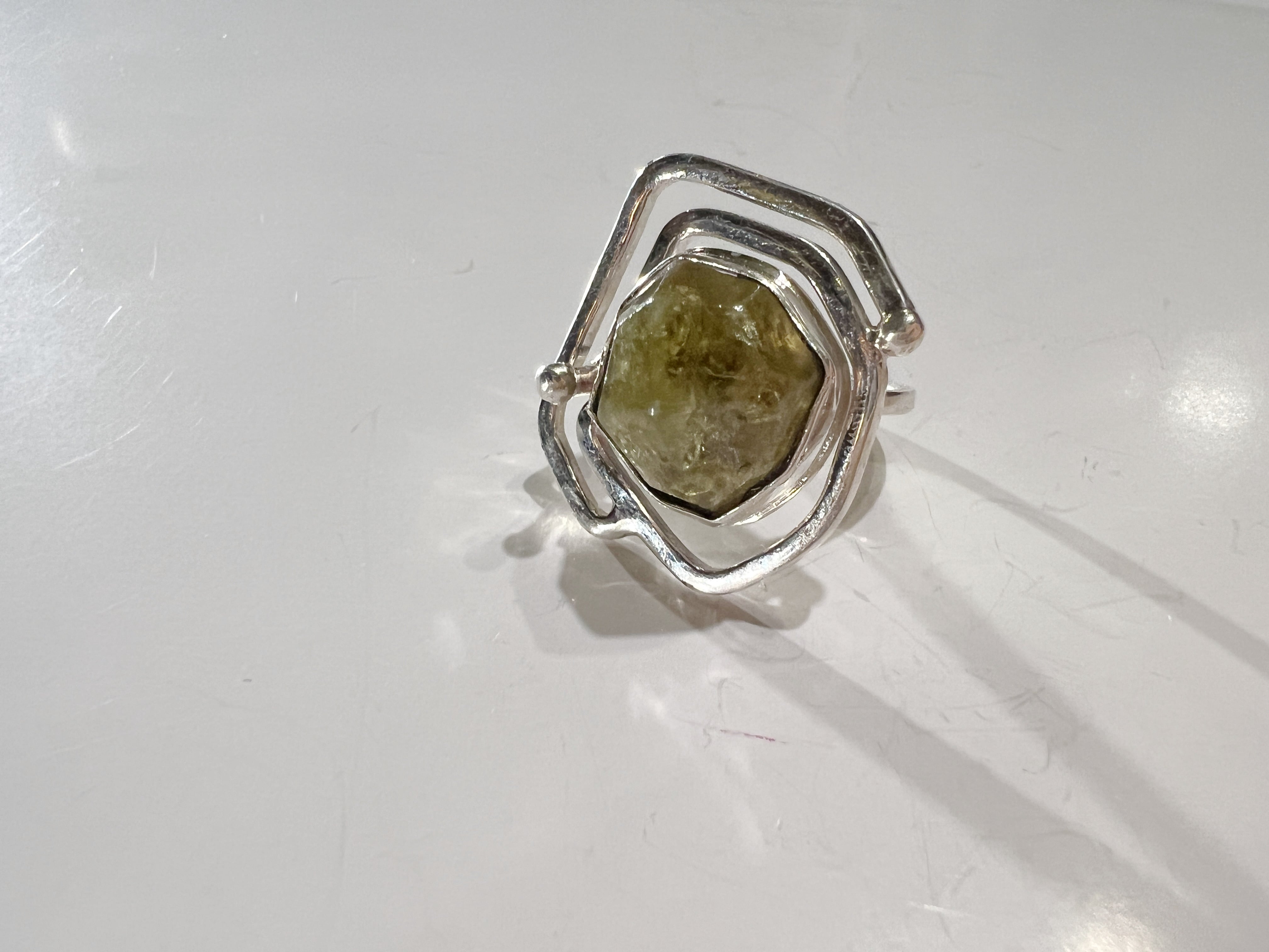 【13号】Uzbekistan desiner's 925silver stone ring