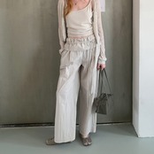 Élan Drawstring Gather Pants F0606