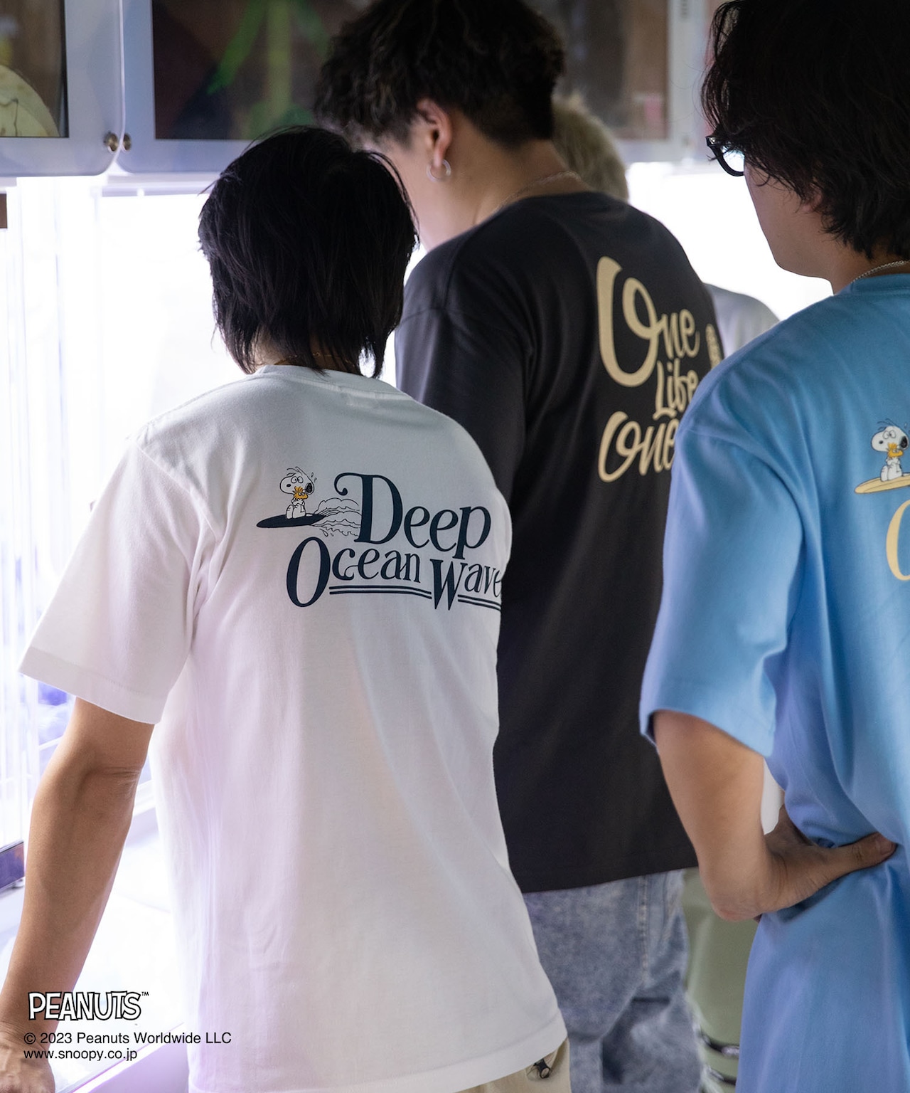 【#Re:room】#Re:room PEANUTS DEEP OCEAN WAVES  T-shirts［REC693］