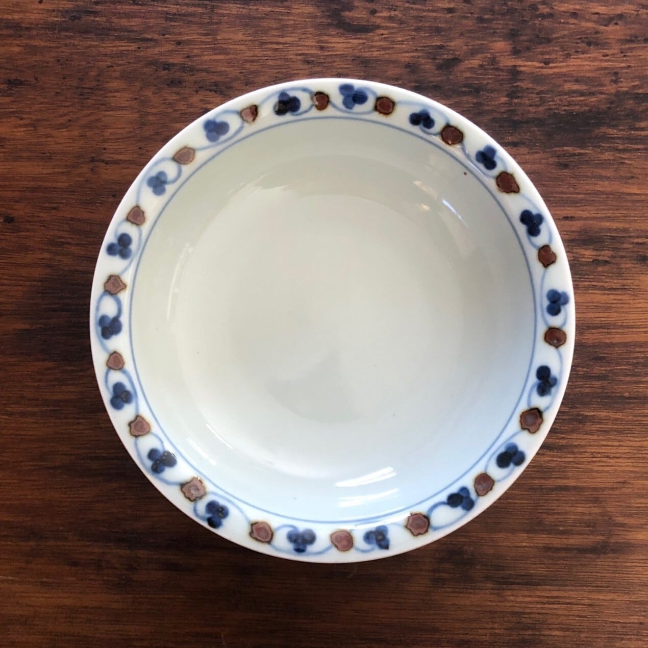 5寸リム深鉢 サビ唐草(こてつ)