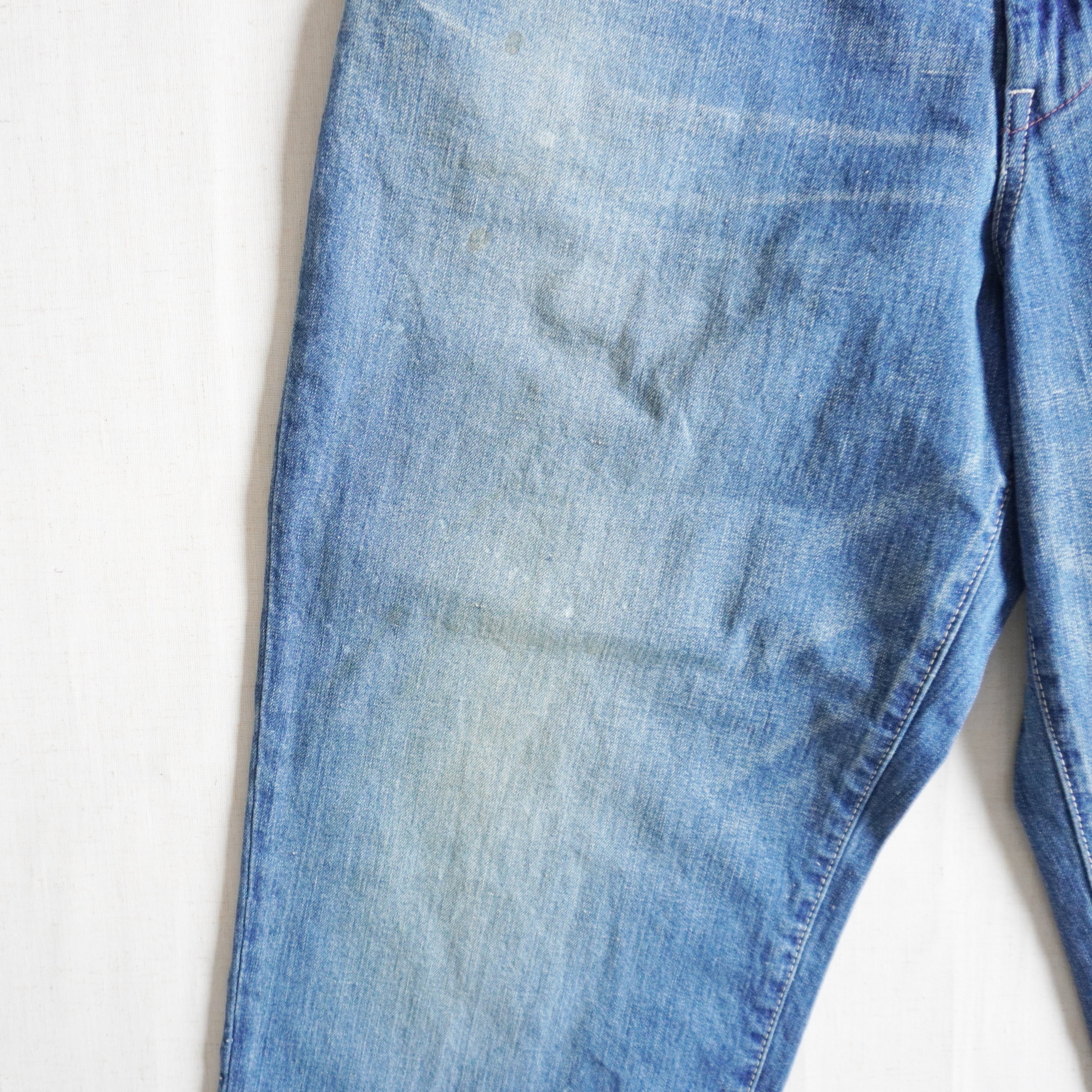 H.UNIT-エイチユニット-Denim work trousers（Used wash)H-PT083