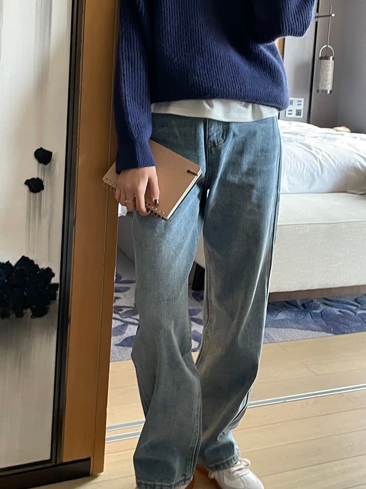 ミニマリスト薄手ブルールーズオータムスタイル 秋物 ビッグFスモールZ韓国67409851026