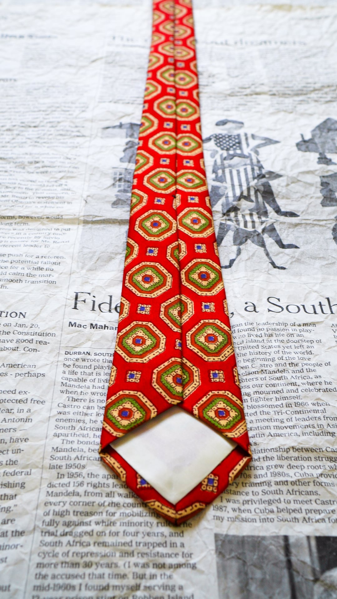 1960s】BROOKS BROTHERS ブルックスブラザーズ 幾何学柄 ネクタイ 《黒
