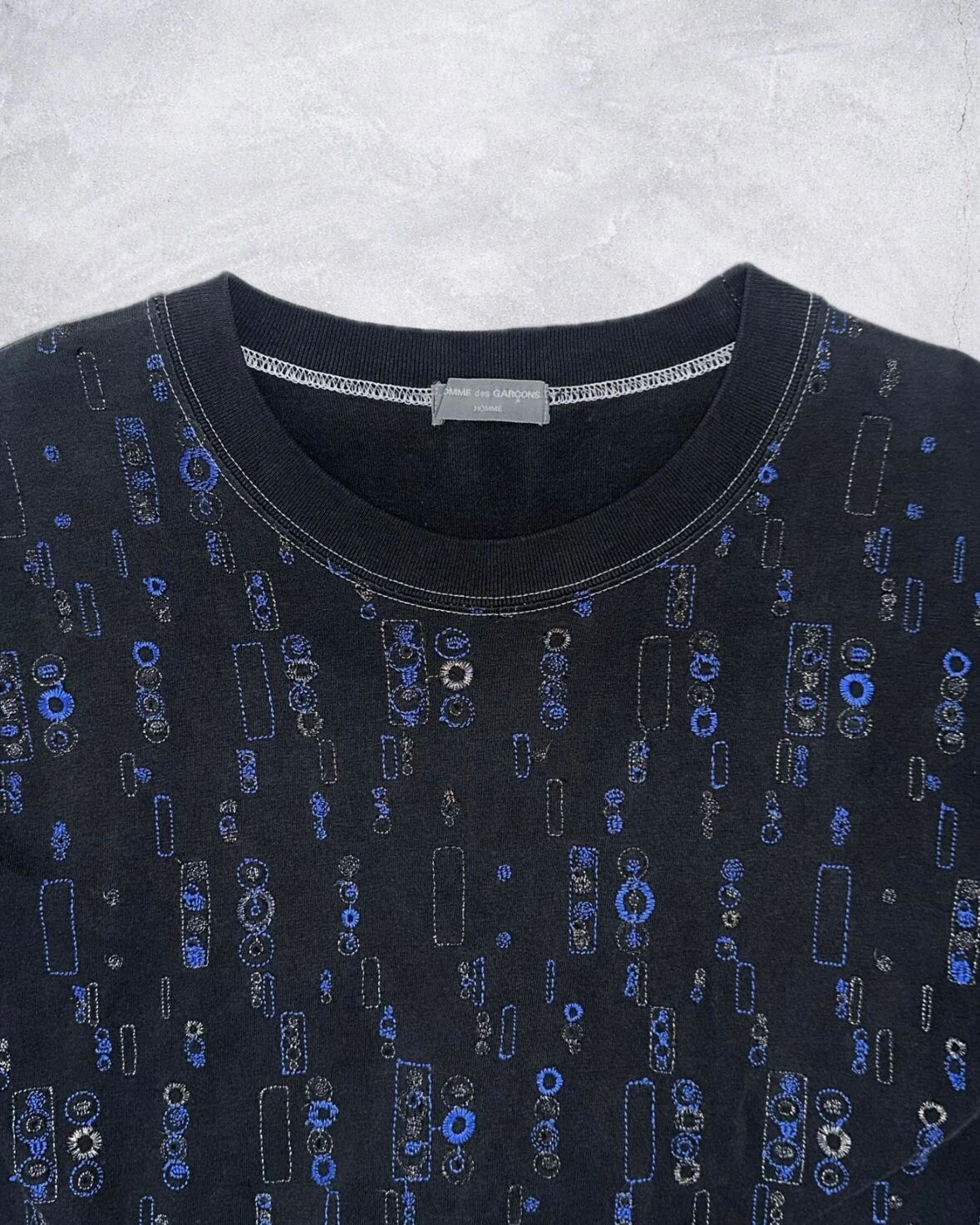 AD2002 COMME des GARÇONS HOMME Embroidery Grid Long Sleeve | Jurell