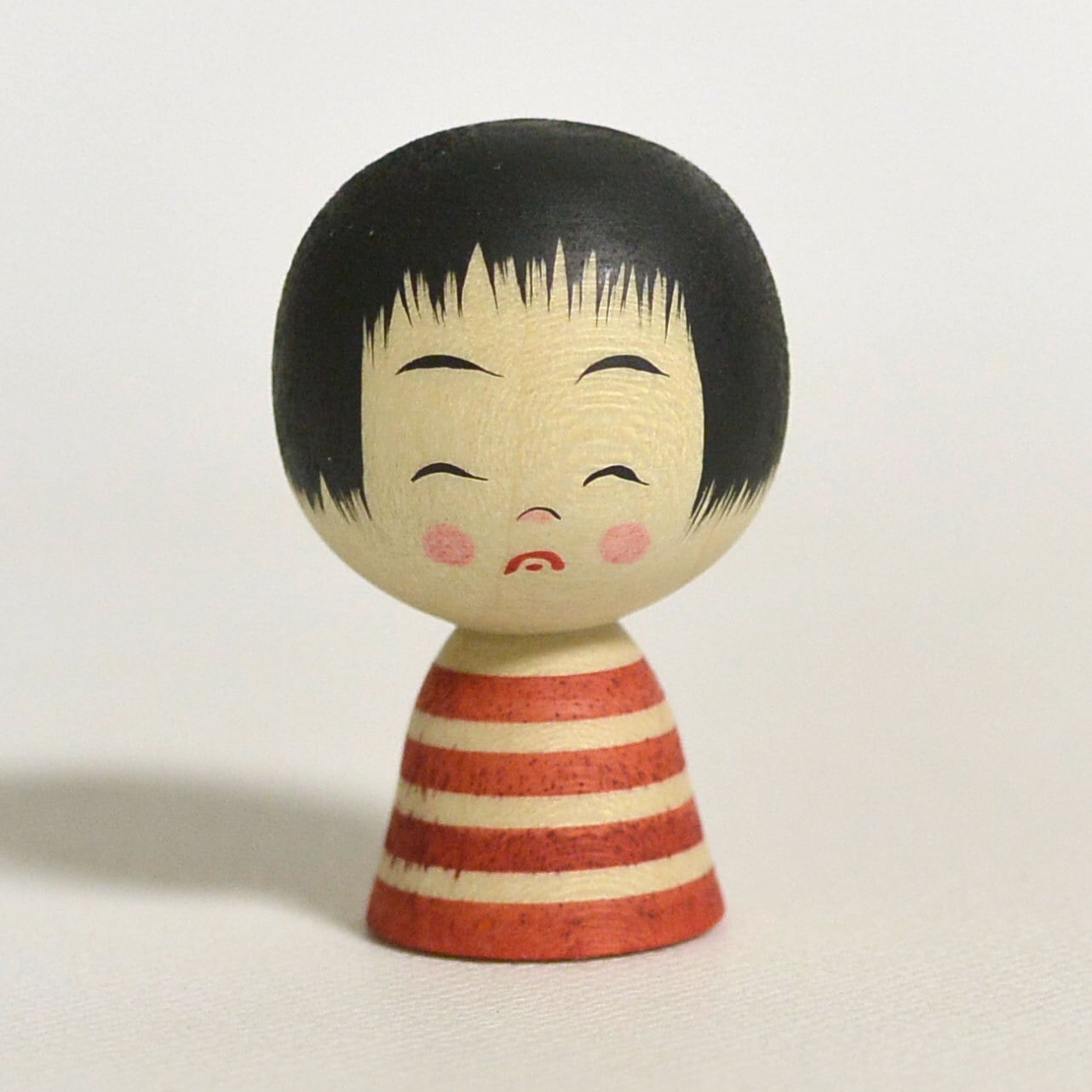 鈴木明工人　いちご大福こけし 小寸こけし（ミニこけし） 約1寸 約3.5cm 鈴木明 工人（作並系）#1891
