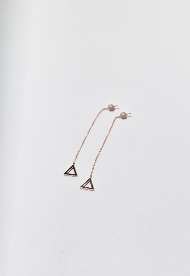 triangle frame pierce Pink Gold/Pink