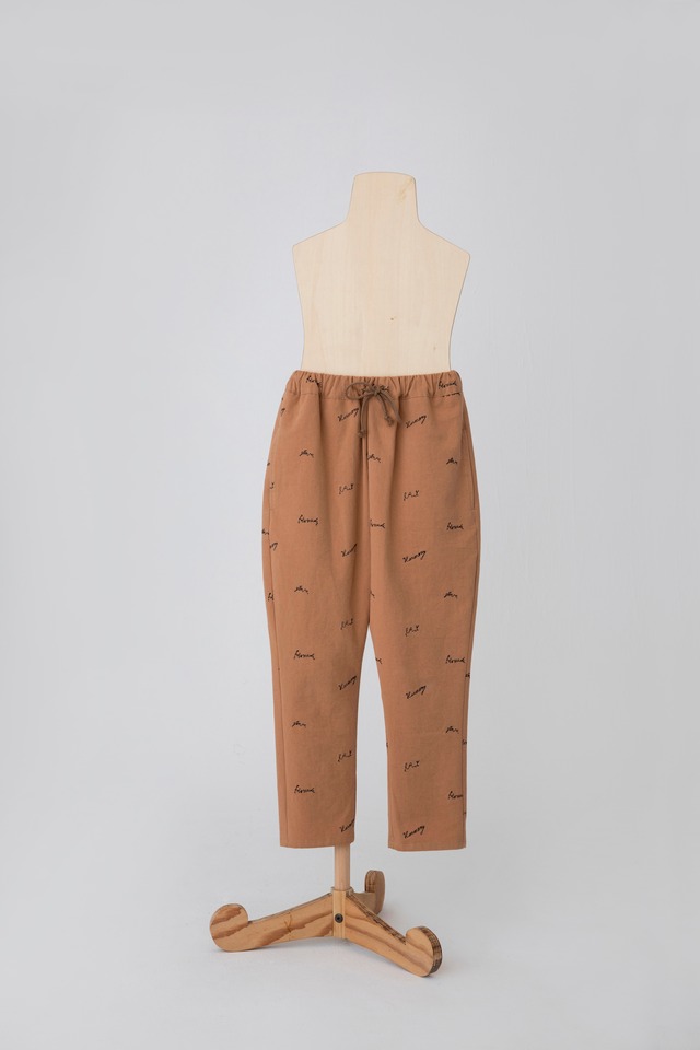 【税込15180→税込3300】folkmade（フォークメイド）embroidery rogo jodhpurs pants パンツ beige×black(S/M/L)