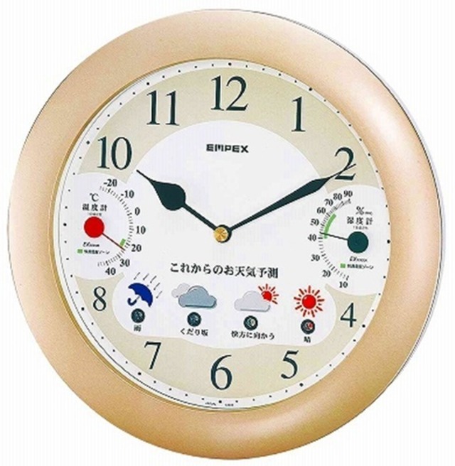日本製【エンペックス気象計】お天気時計　ウェザーパル・１台４役