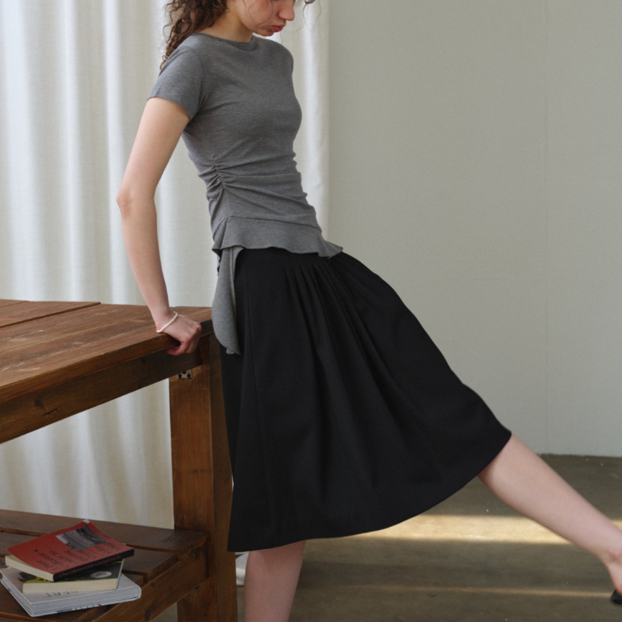 Drapé Asymmetry Tee F0614