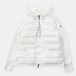 モンクレール MONCLER マリアカーディガン MAGLIA CARDIGAN 切り替え ダウン アウター フルジップ フード付き 白 XS / J&NREUSE レディース アウター