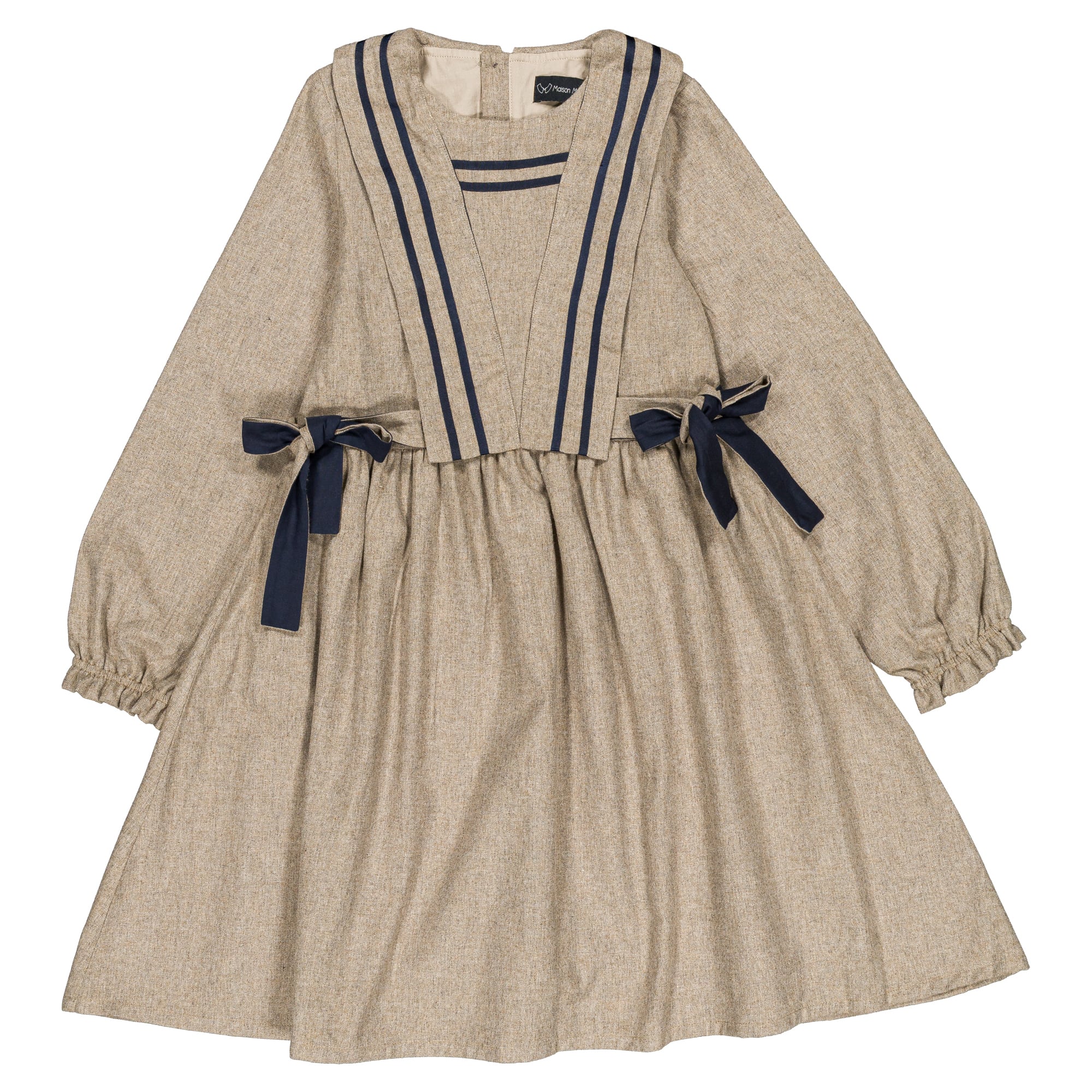 【予約・特典あり】Maison Marelle / Dress BOETIE - heathered ouatmeal / 18M~5Y