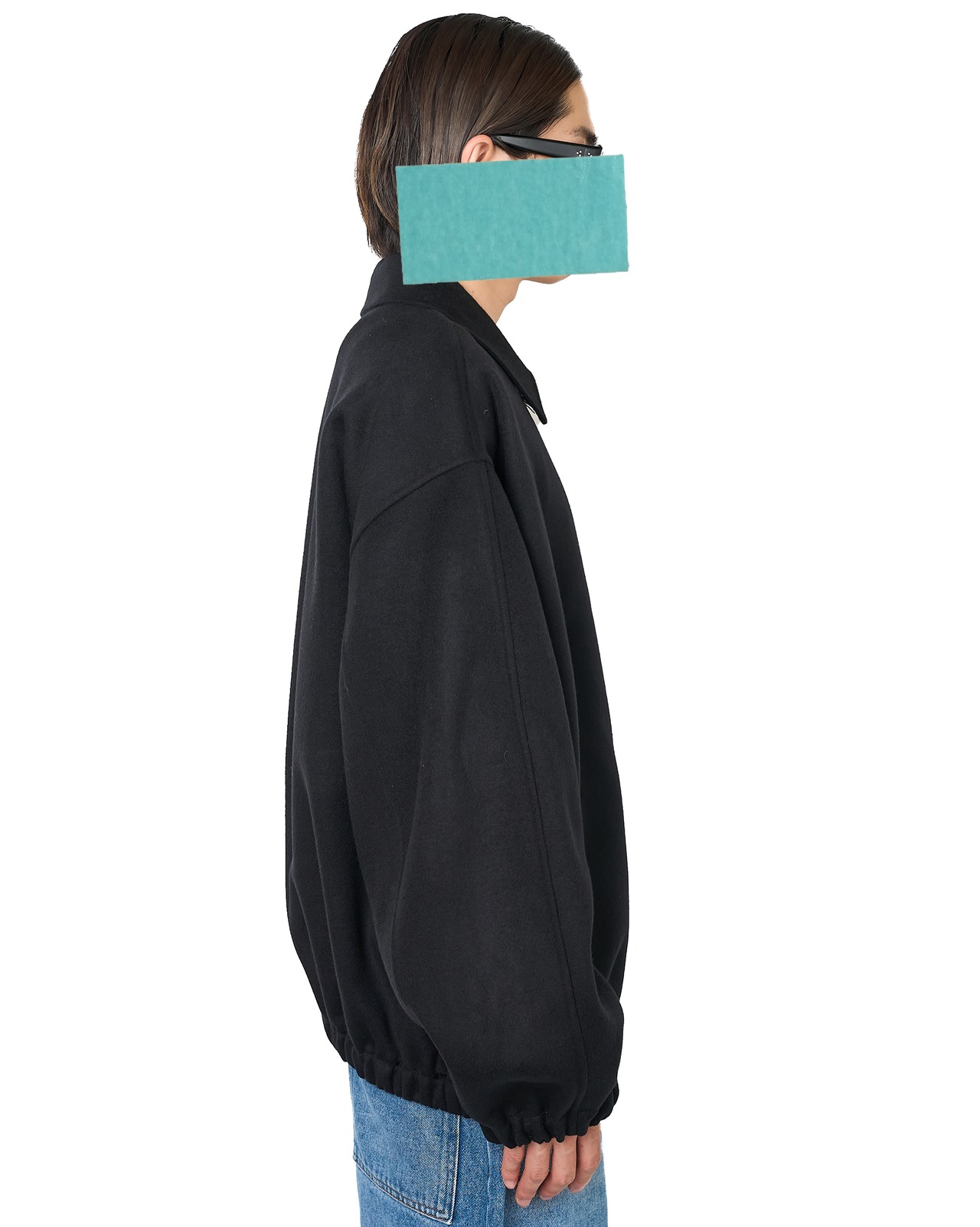 ssstein "W/CA DOUBLE FACE CLOTH ZIP JACKET〔BLACK〕"