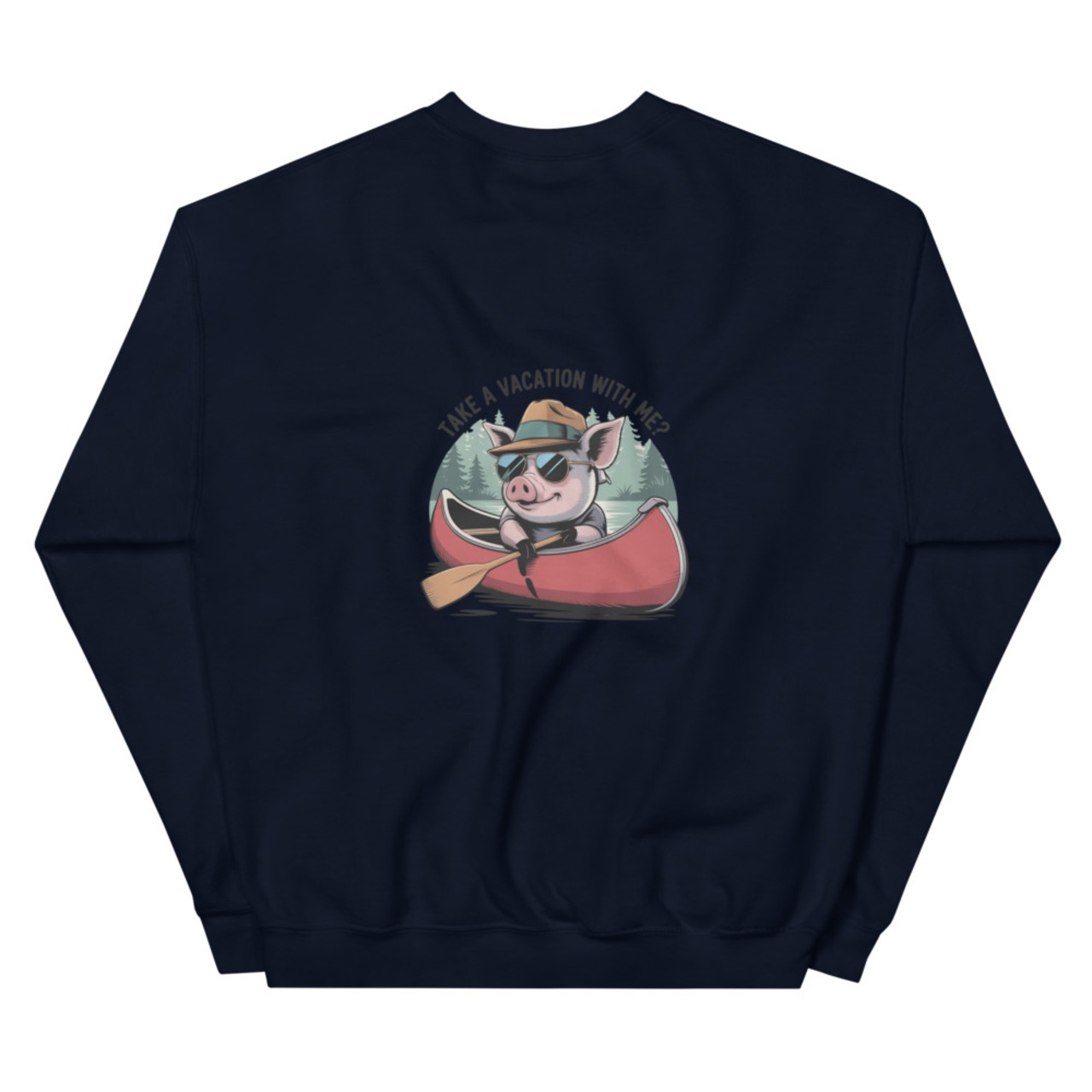 pig canoe プリント　ユニセックス スウェット　A0022