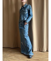 【RE:ART】hand paint remake denim jacket-4603-3