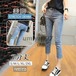 スキニーパンツ デニムパンツ ストレッチ ジーンズ ダメージ レディース ジーパン ボトムス 美脚 デニム 大きいサイズ 7分丈 ズボン