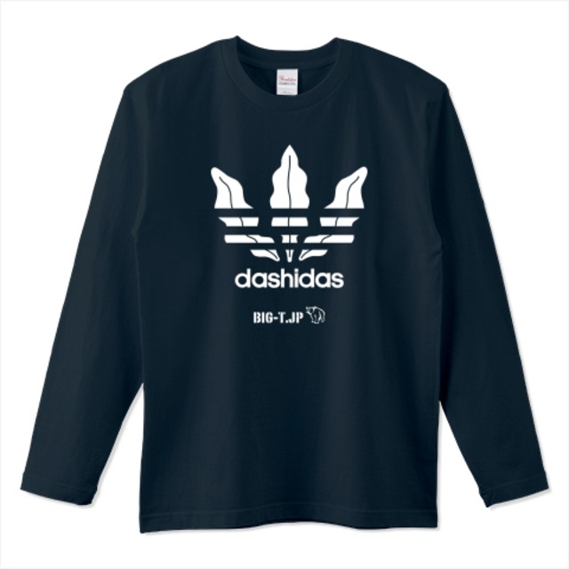 dashidas ロングTシャツ ＜ジョークTシャツ＞ ネイビー