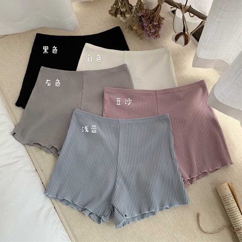 アンチグレアアイスシルクショーツ夏の薄いアウターウェアレギンス女性のタイトな安全パンツ黒の弾性安全パンツ 1号婦人18003691298