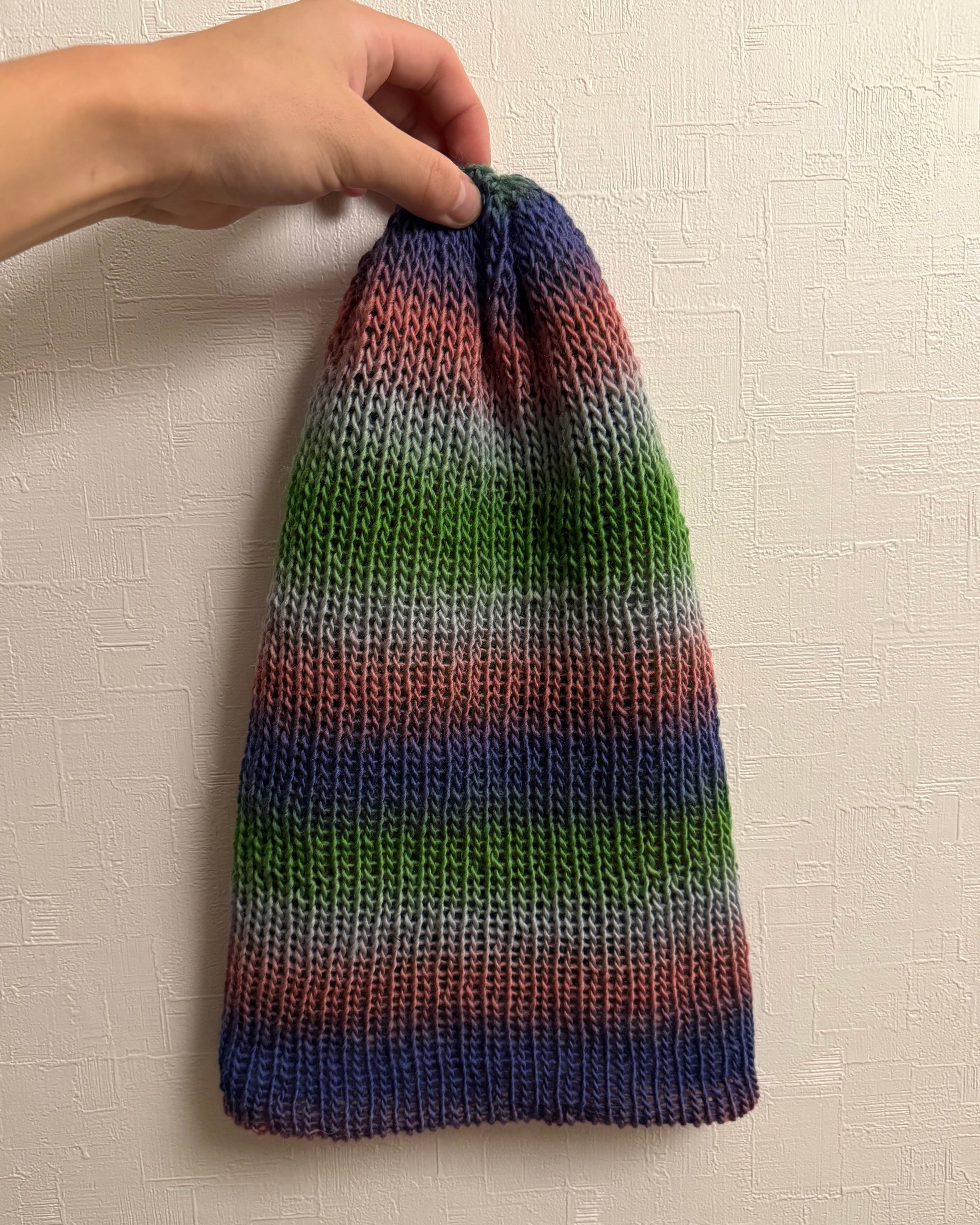 apollonstore gradation Knit brown ビーニー apollonstore ブラウングラデーションニットビーニー