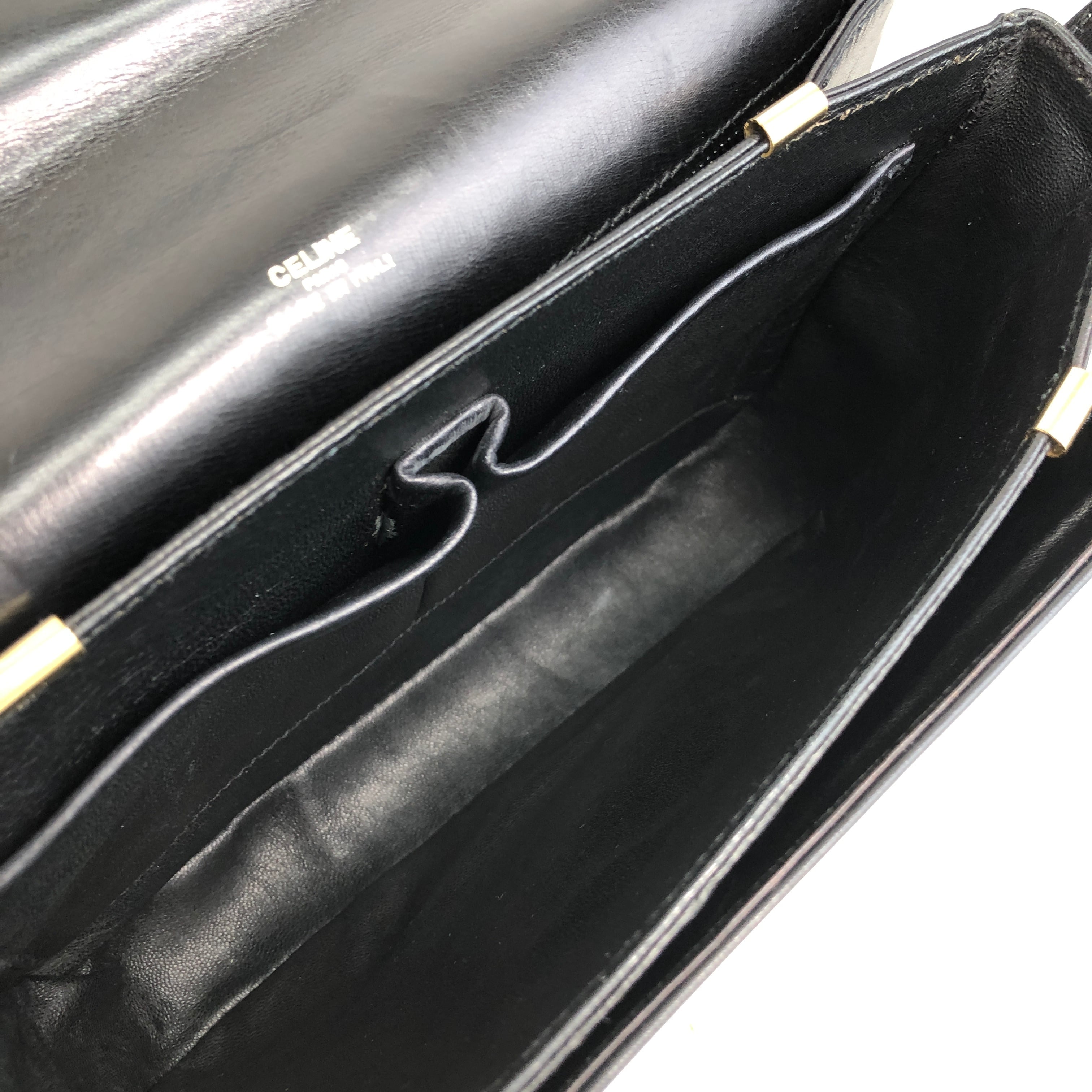 vintageセリーヌショルダーバッグ♡ CELINE セリーヌ ショルダーバッグ ブラック トリオンフ レザー