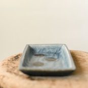 倉敷青木窯　長角鉢　丸紋