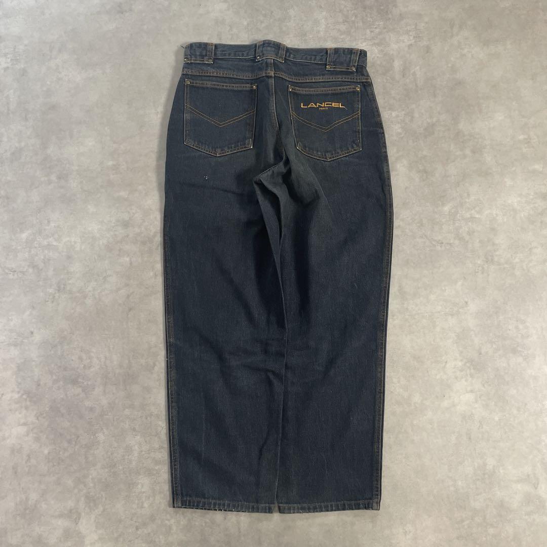 00s LANCEL ランセル 色落ちデニム ワイドデニム
