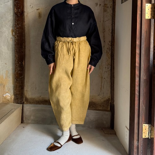 MITTAN PT-140B 大麻パンツ　ベンガラ黄  size2