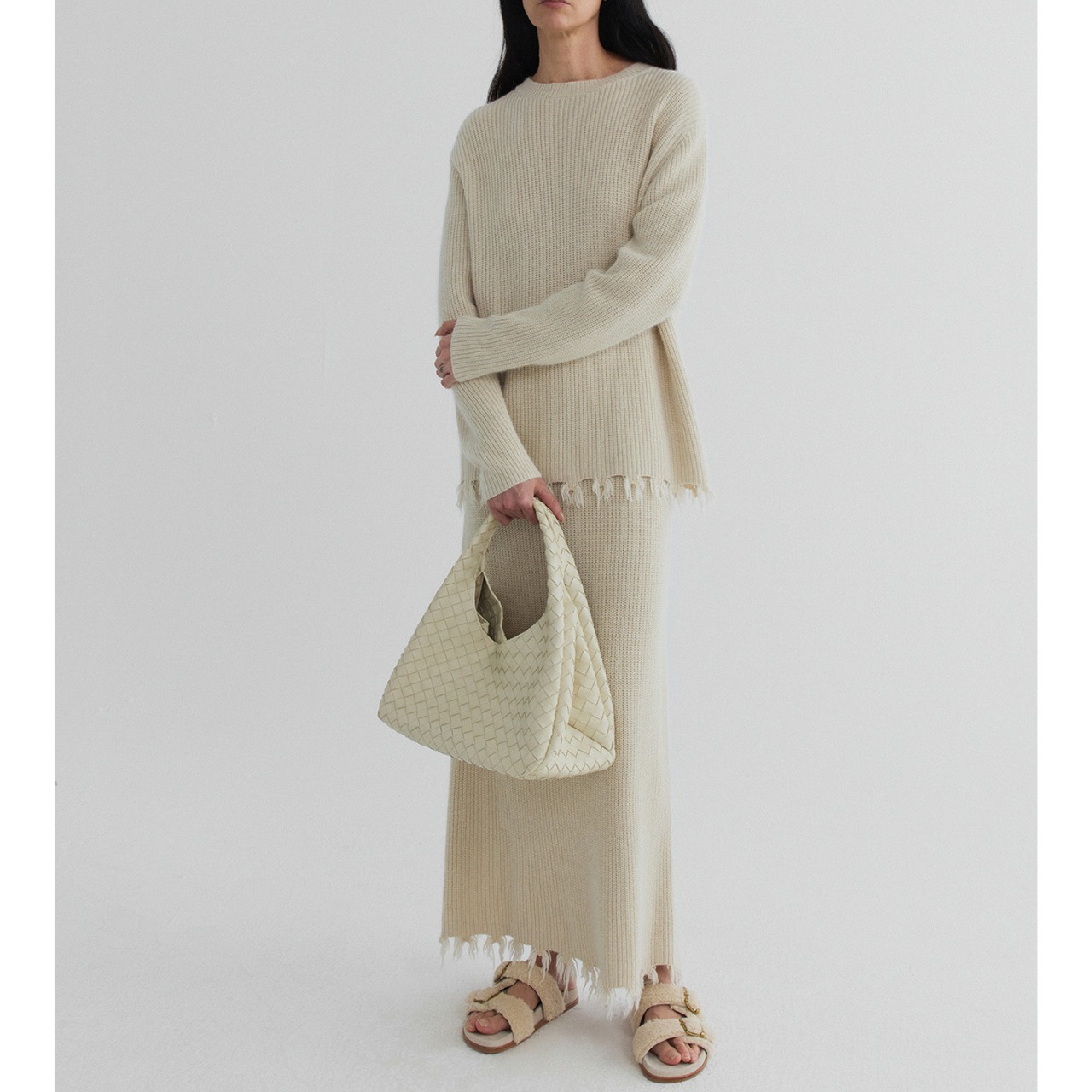 Fringe-Detail Knit T4134