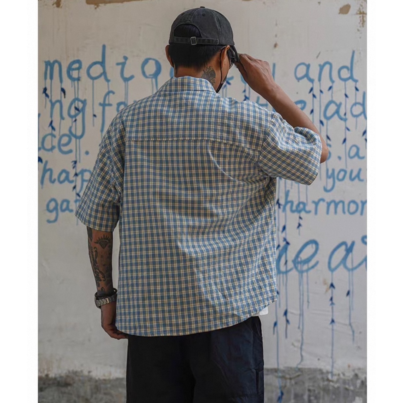 Gingham logo patch shirt 1461 - 10