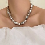 Silver bead necklace (ME442)
