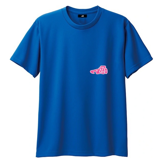 Kicks Logo dry T-shirt /  blue × light pink