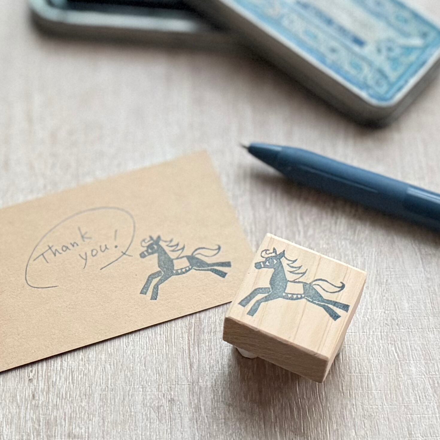 【送料無料】はんこ ハンコ かわいい 年賀状 馬 うま ウマ 午 2026 影絵風 おしゃれ シンプル