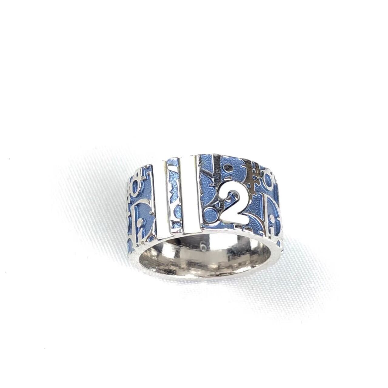 中古】クリスチャンディオール DIOR トロッター リング 指輪 ブルー 中古】クリスチャンディオール DIOR トロッター リング 指輪 ブルー