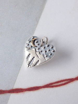 Heart Charm / Silver - 006