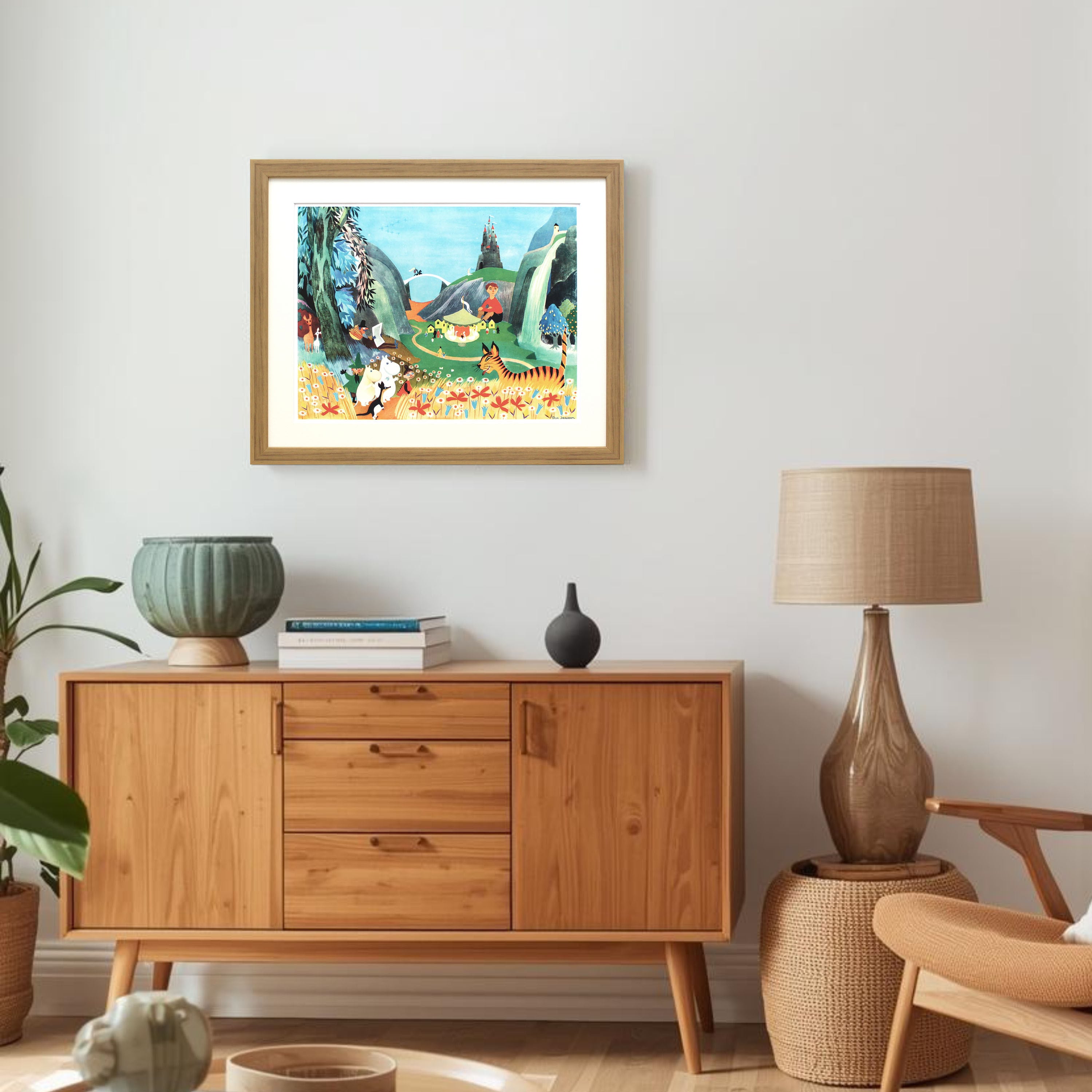 ムーミン 北欧 All Things Commerce「カルーセル パーティー」送料無料 フレーム 展示用フック付アートポスター 絵画 インテリア アート