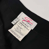 イタリア製 シルク100% GENNY WAY ジェニーウェイ シフォン フレア スカート 40 /ブラック/絹100%