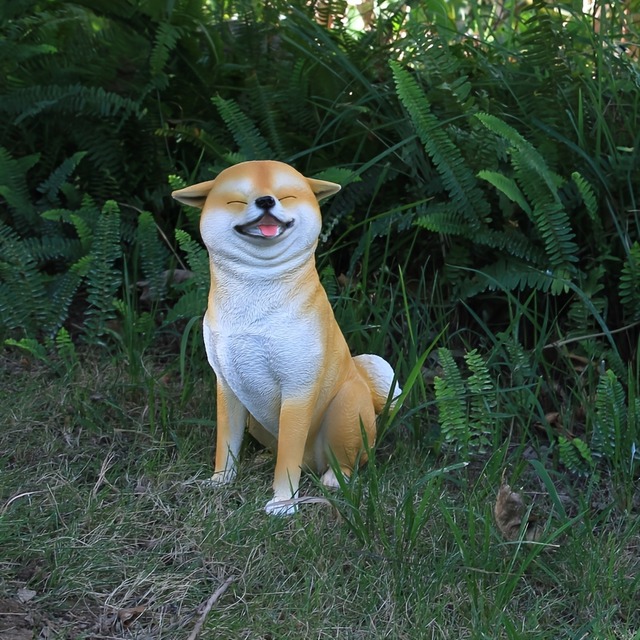 オブジェ 芝犬 犬 ドッグ おしゃれ かわいい インテリア 北欧 置物 庭 屋外 ガーデン オーナメント ガーデニング 動物 アニマル